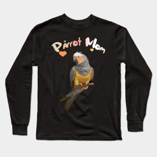 Proud Parrot Mom Design Long Sleeve T-Shirt